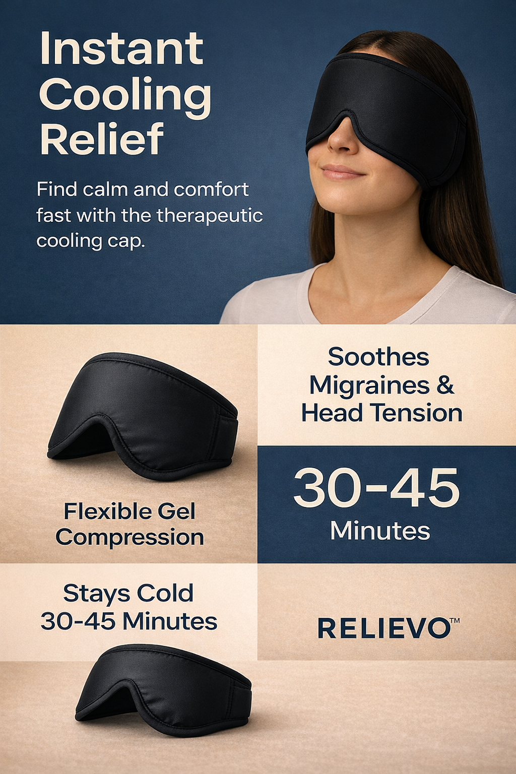Relievo™ Cooling Cap – Soothing Comfort for Rest & Relaxation