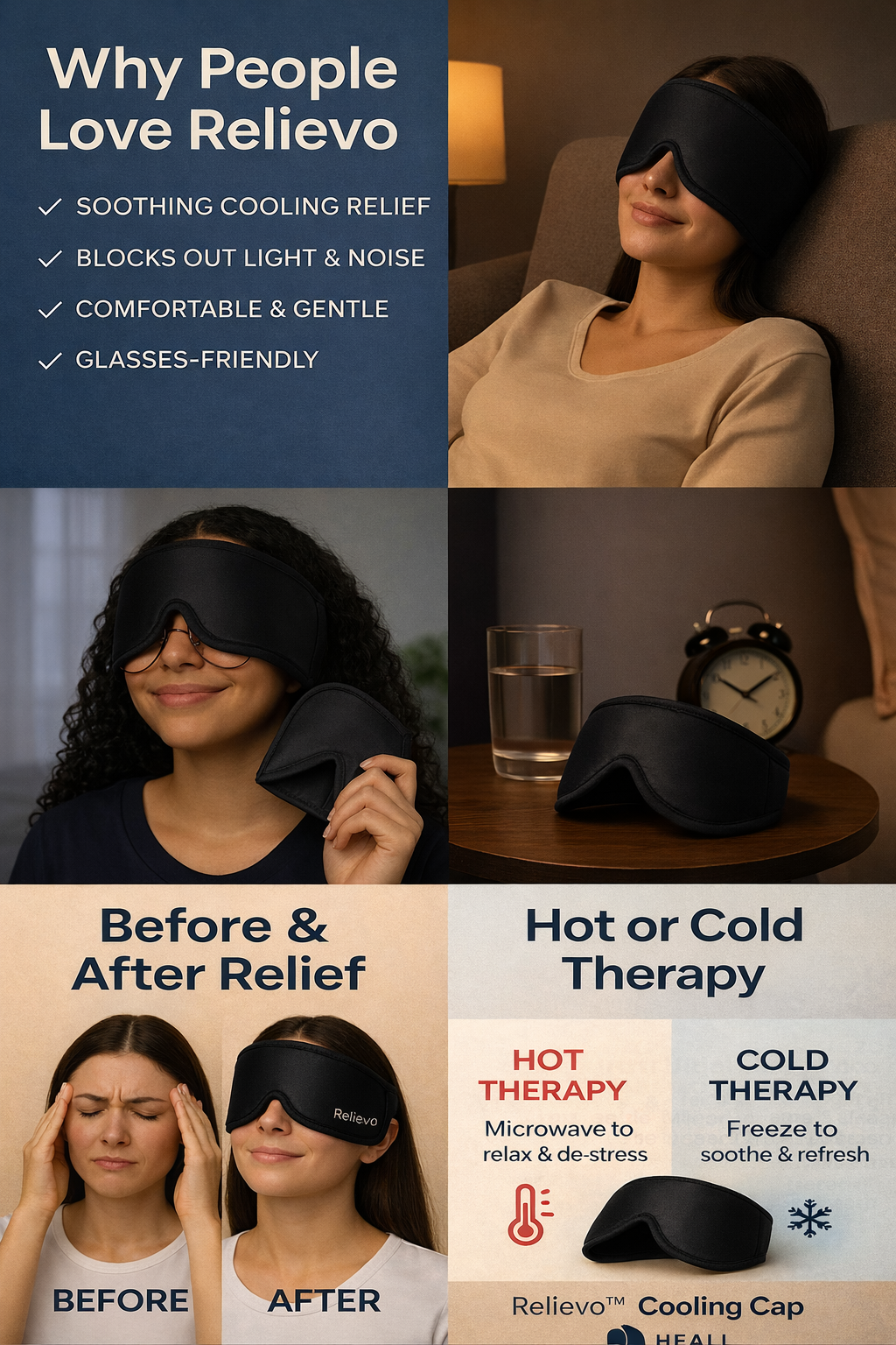 Relievo™ Cooling Cap – Soothing Comfort for Rest & Relaxation