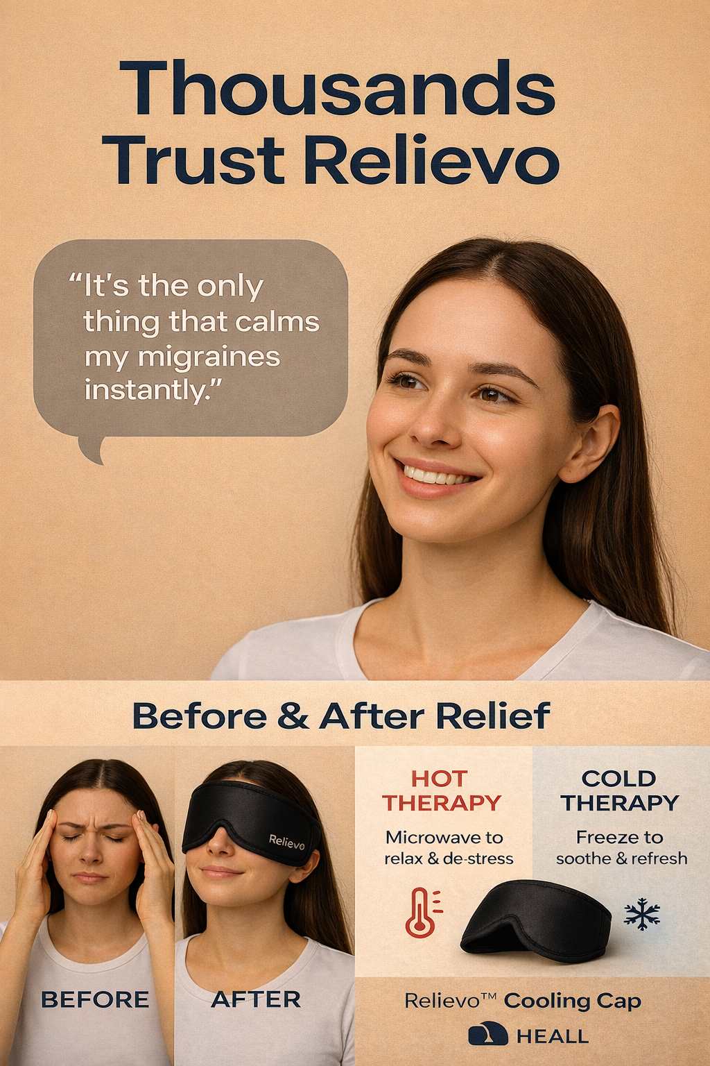 Relievo™ Cooling Cap – Soothing Comfort for Rest & Relaxation